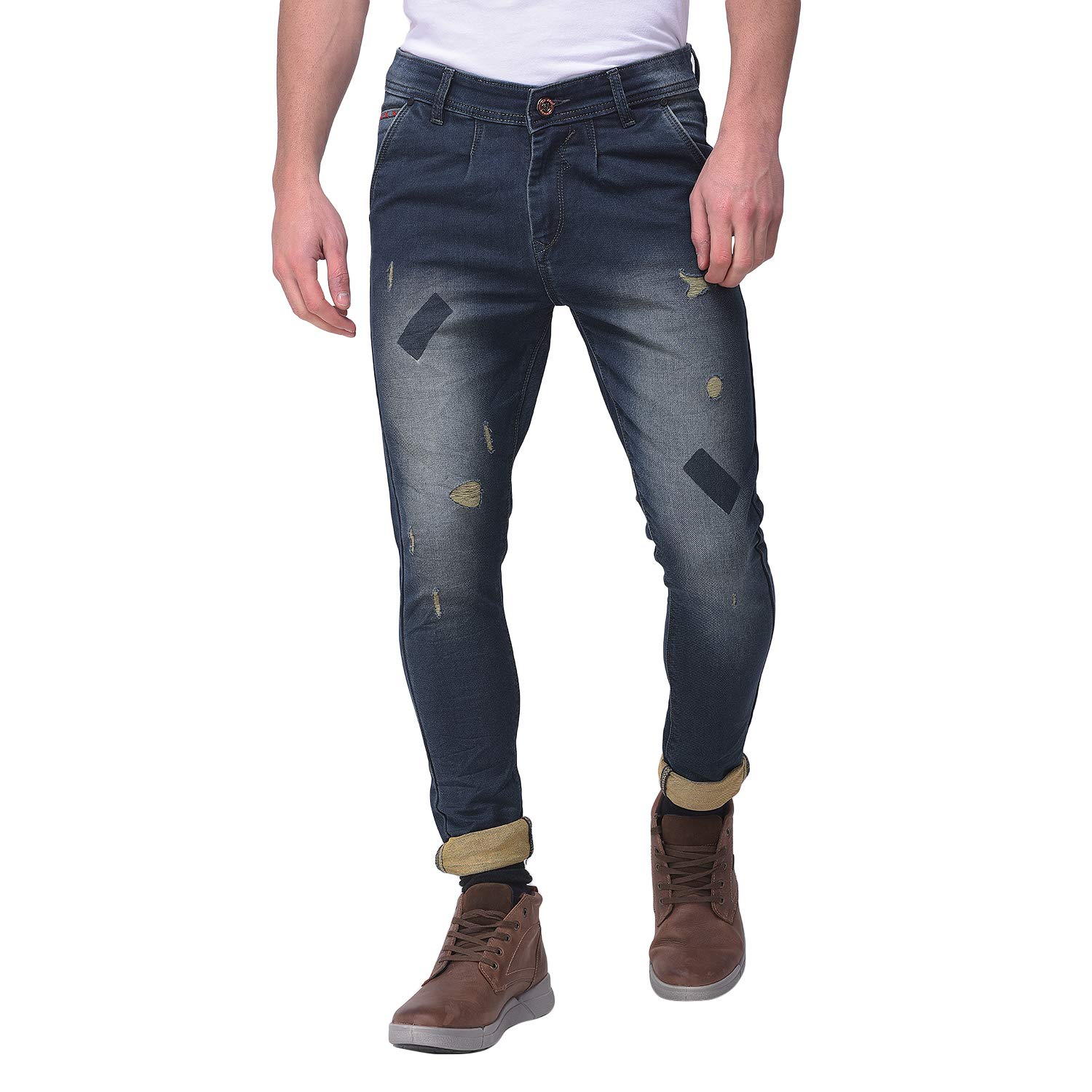 Men's Slim Fit Denim Rugged Jeans High Quality